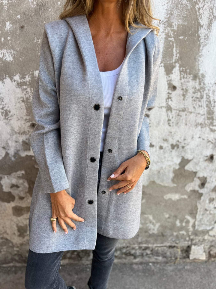 Scarlett™ - Chic Single Breasted Hoodie Jacket